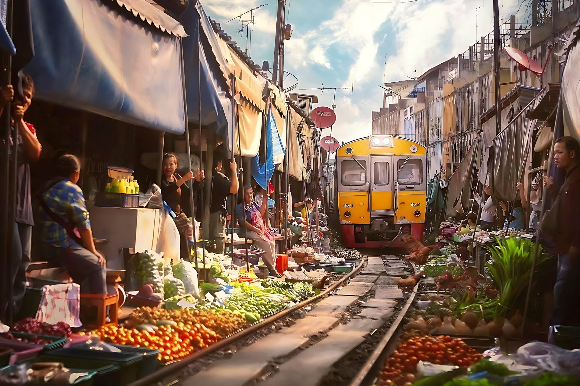Bangkok to Damnoen Saduak Private Tour & Mae Klong Train Market