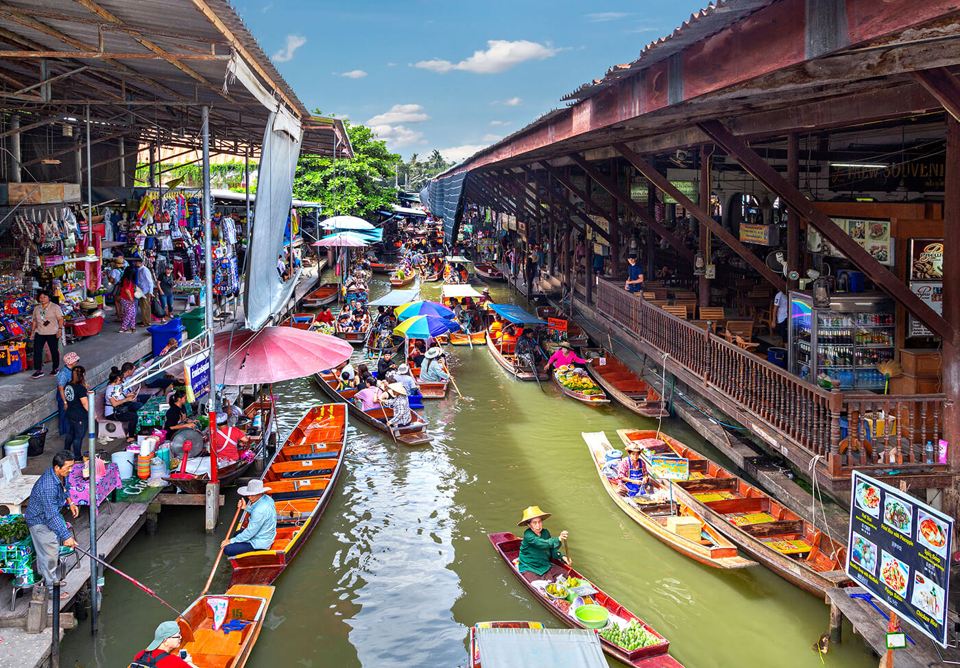 Bangkok to Damnoen Saduak Private Tour & Mae Klong Train Market