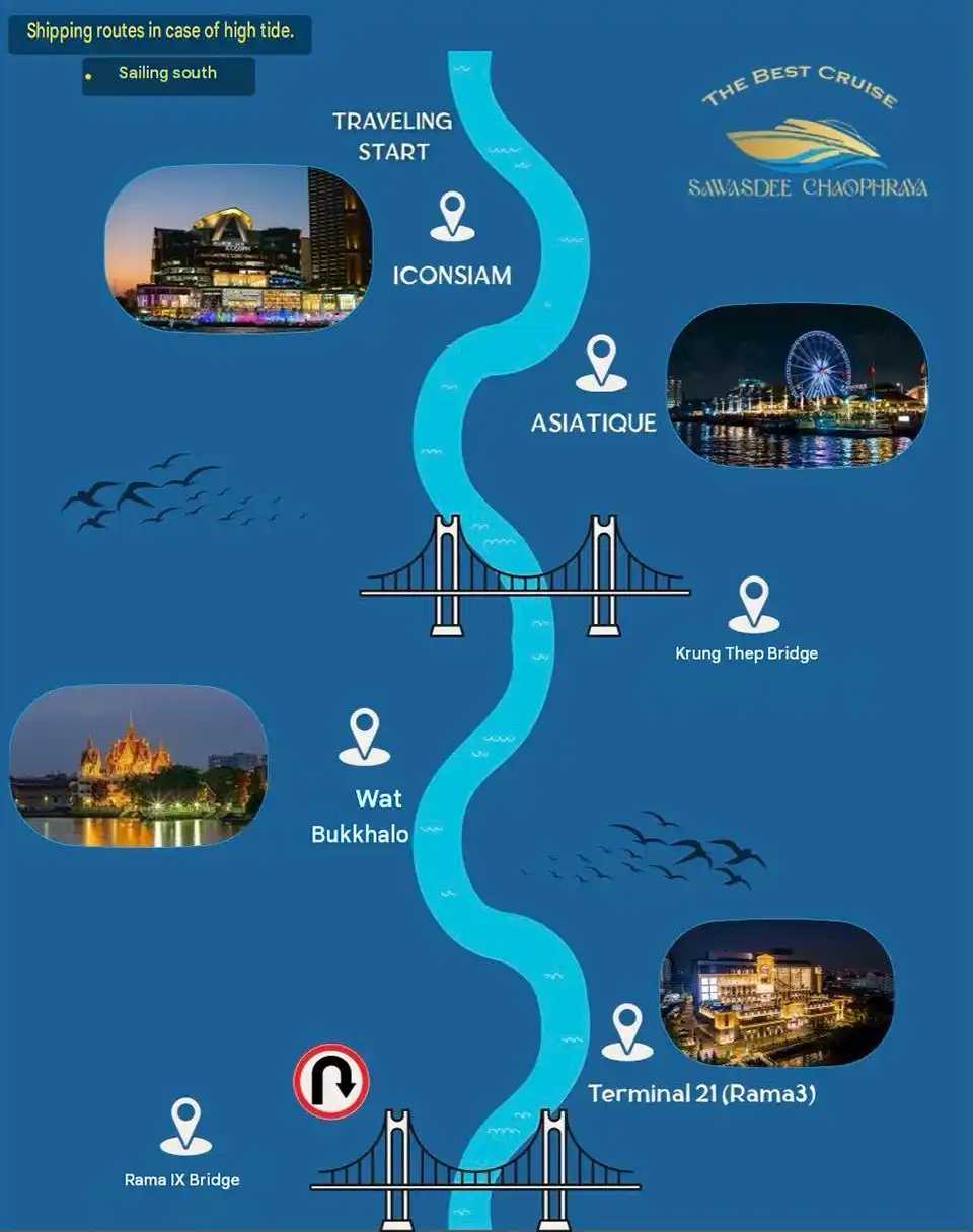 Bangkok: Sawasdee Chaophraya Cruise Buffet Sunset / Dinner