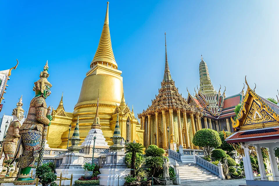 Stunning traditional Thai architecture at the Grand Palace - a must-visit landmark for families exploring Bangkok