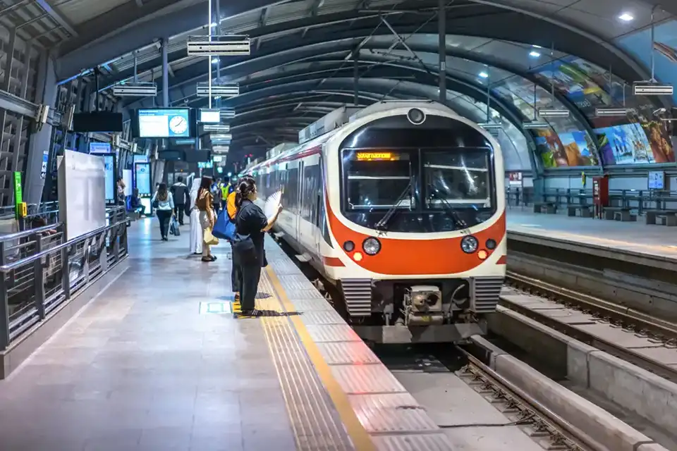 The Airport Rail Link at the station, offering budget-friendly connections between downtown Bangkok and the airport