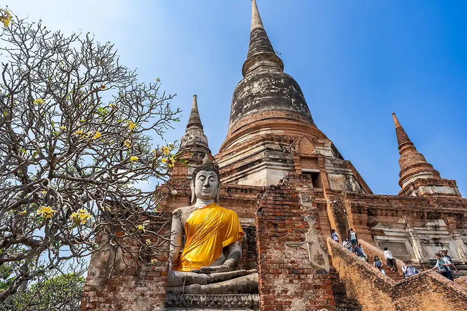 From Bangkok: Ayutthaya Night Tour with Night Market and Hotel Transfer (Join Tour)