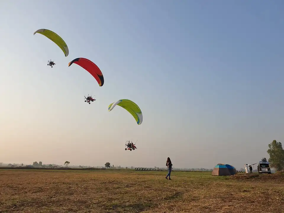 Sky View Paramotor Flight Over Chiang Mai