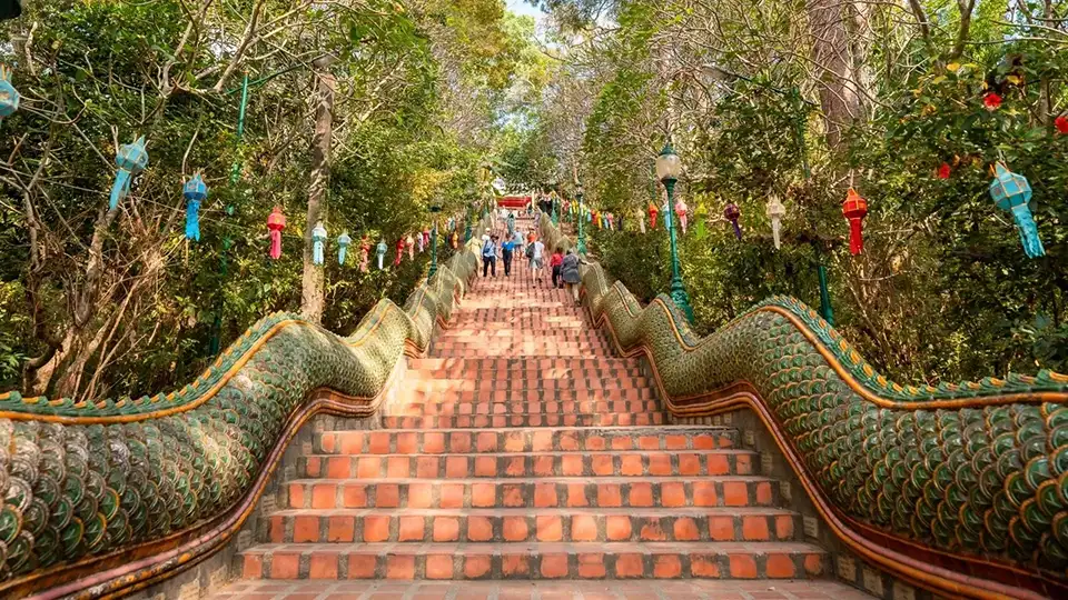 Ching Mai:  Doi Suthep and Chiang Mai University (Ang Kaew) Joined Tour