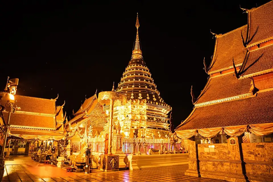 Ching Mai:  Doi Suthep and Chiang Mai University (Ang Kaew) Joined Tour