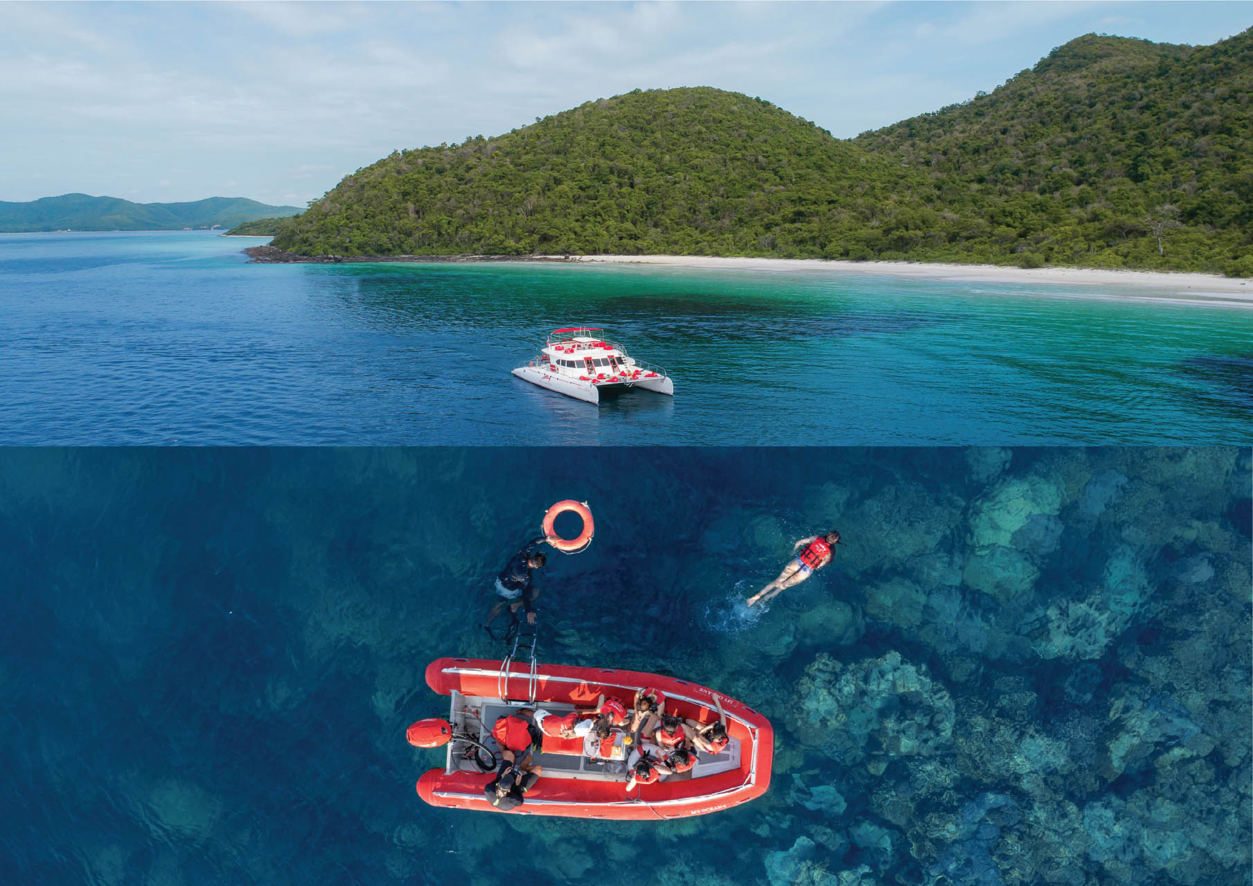 Pattaya: 2 Islands one day trip on Catamaran with Lunch
