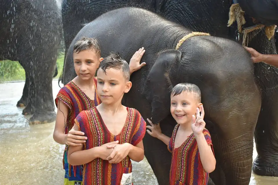 Phuket half day or 2 hour ethical elephant care sanctuary Nai Dee