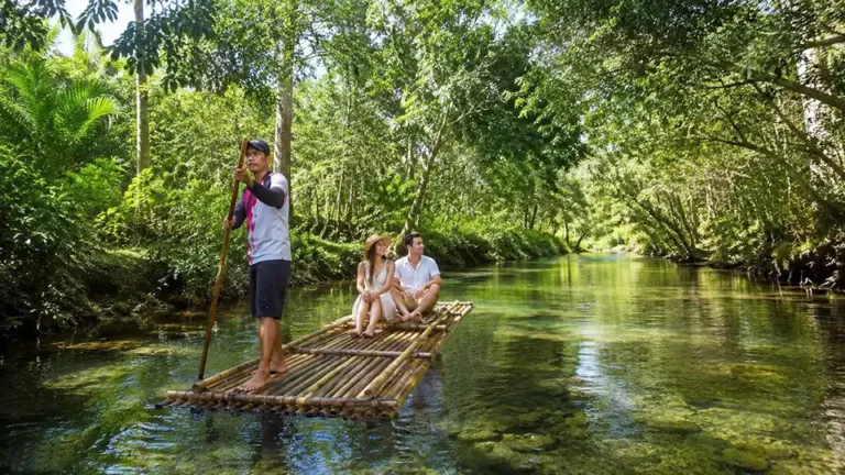 Phuket Bamboo Rafting Tour with Elephant Bathing