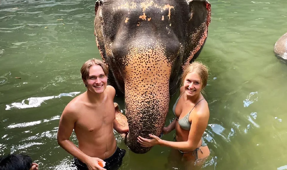 Phuket: Bamboo Rafting Tour with Elephant Bathing