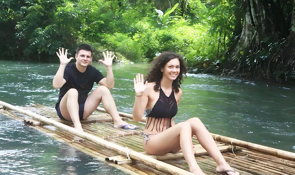 Phuket: Bamboo Rafting Tour with Elephant Bathing