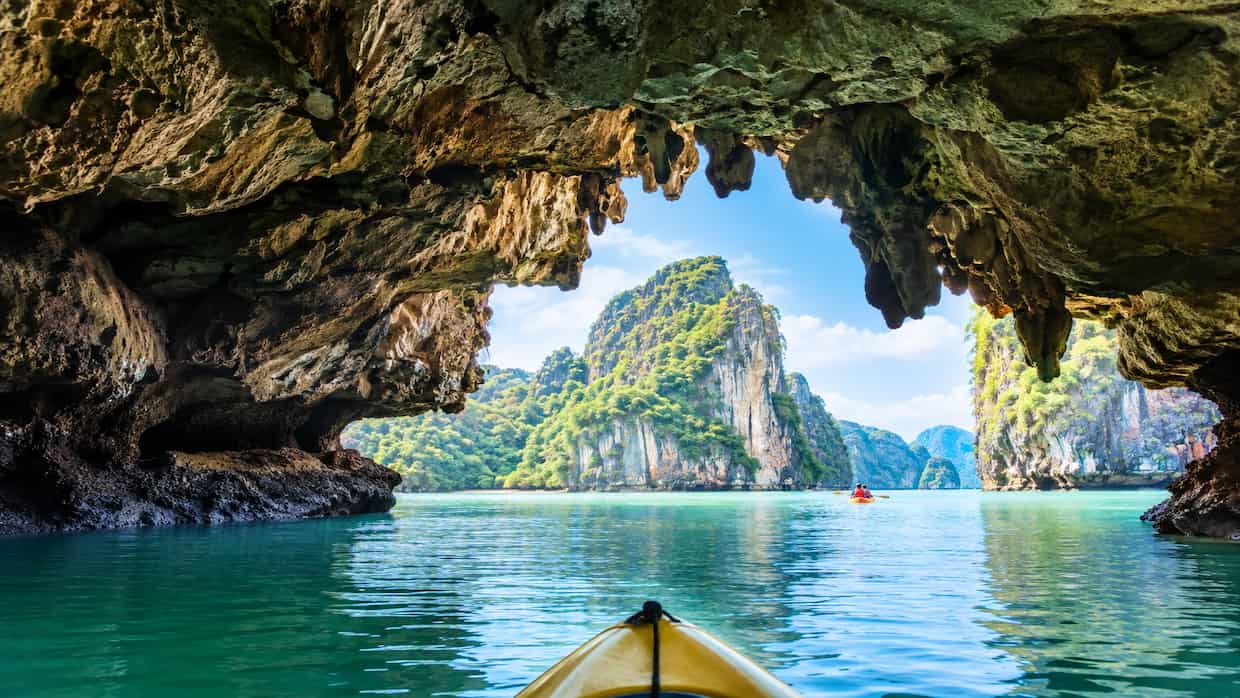 Phang Nga Bay caves in Thailand